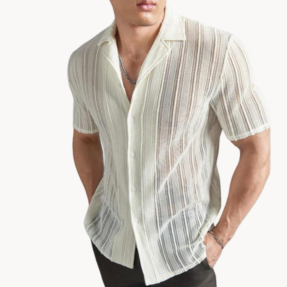 Holden - Auffälliger Streifen Häkelshirt