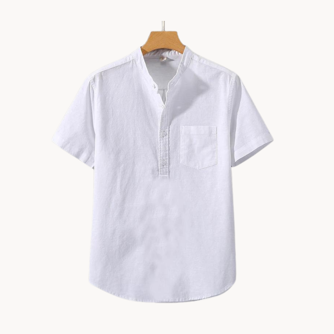 Demetrius - Baumwollleinen Poloshirt