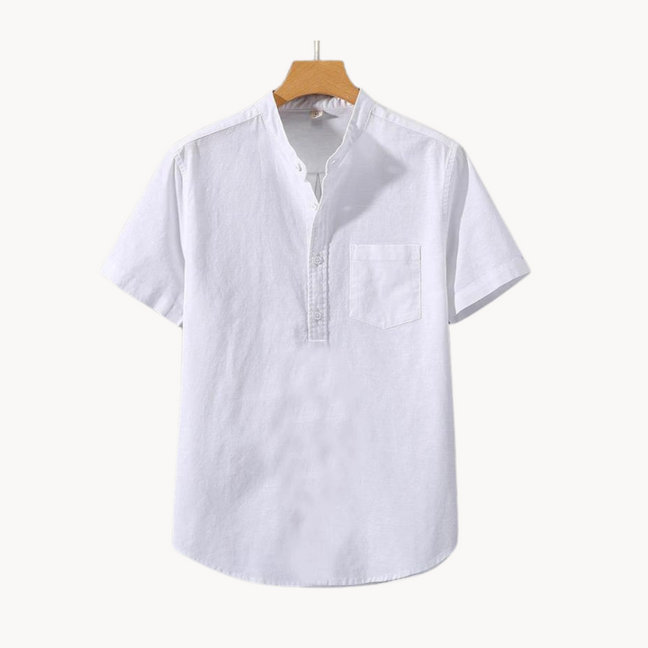 Demetrius - Baumwollleinen Poloshirt