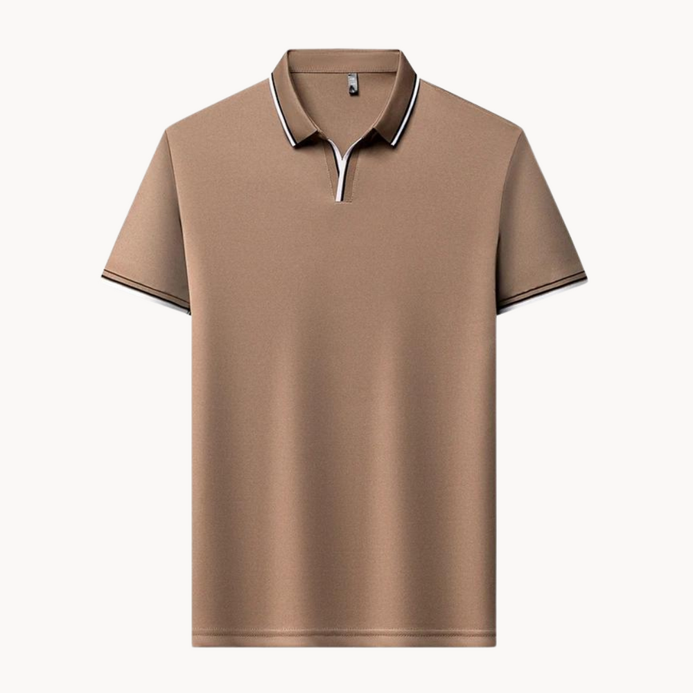 Floyd - Knopfloses Tipped Poloshirt