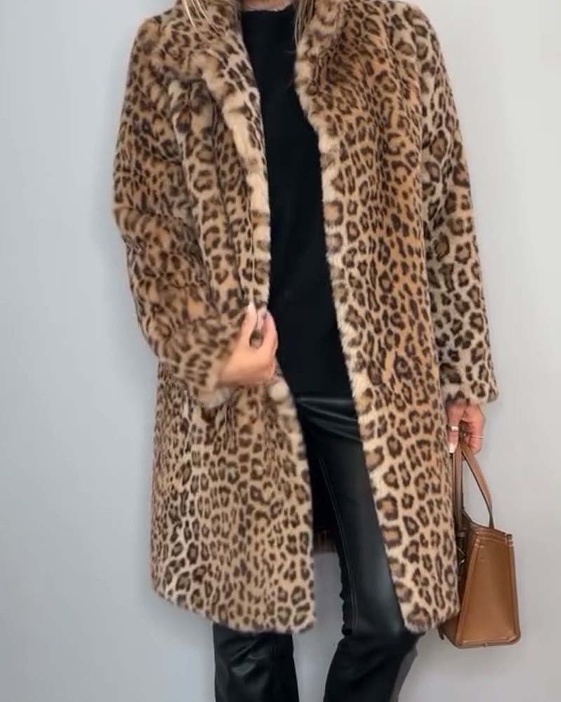 Leia - Leoparden Lange Weiche Jacke