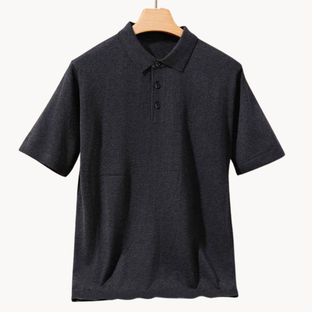 Damian - Merinowolle Poloshirt