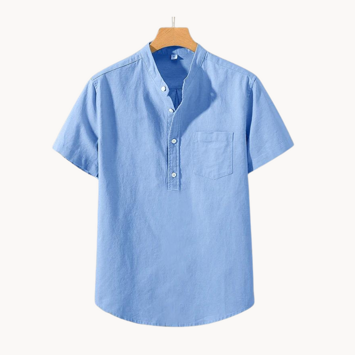 Demetrius - Baumwollleinen Poloshirt