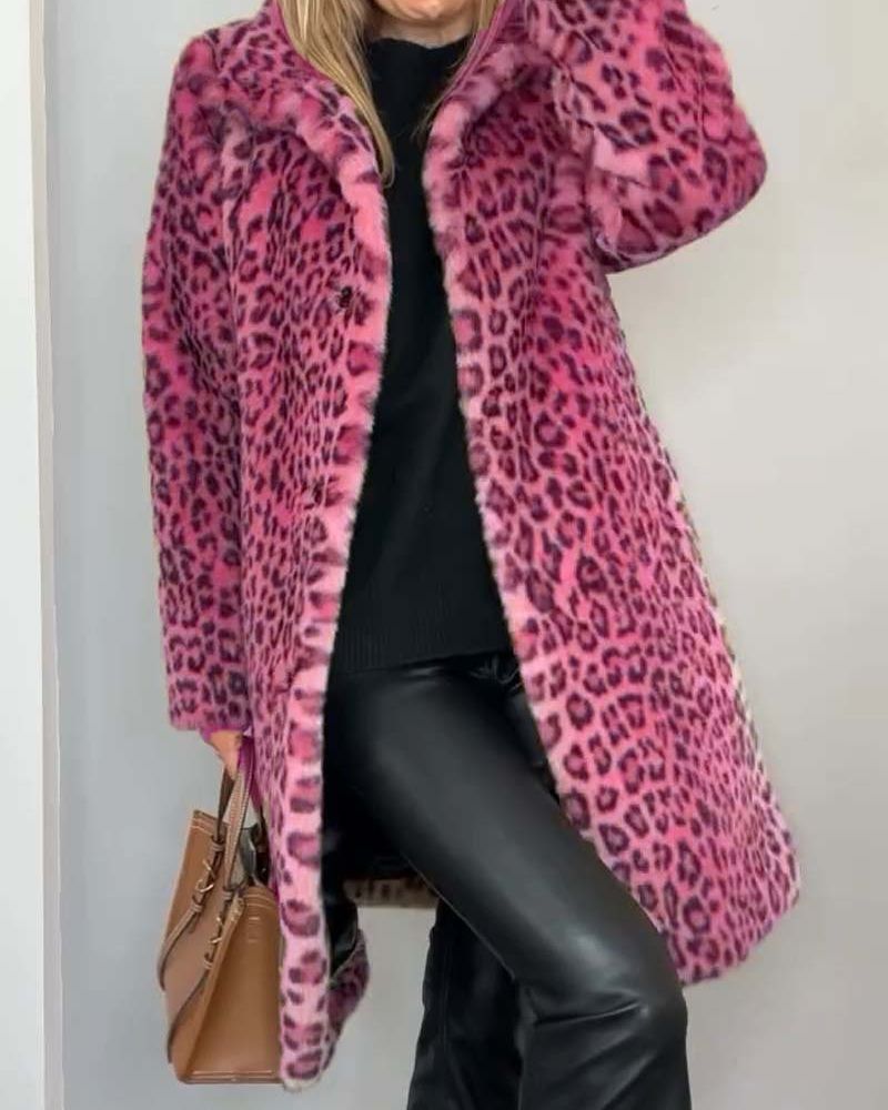 Leia - Leoparden Lange Weiche Jacke