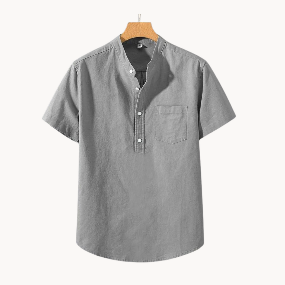 Demetrius - Baumwollleinen Poloshirt