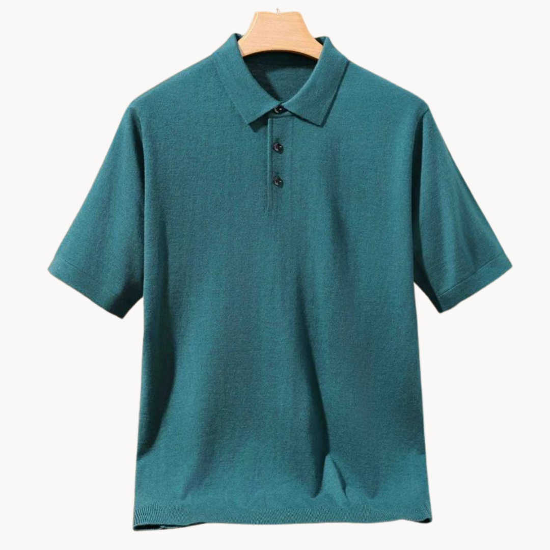 Damian - Merinowolle Poloshirt