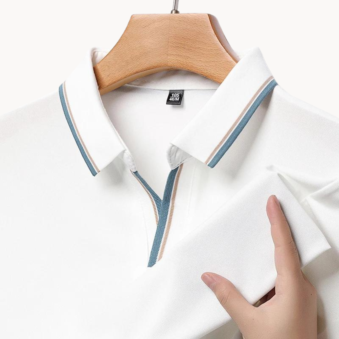 Floyd - Knopfloses Tipped Poloshirt