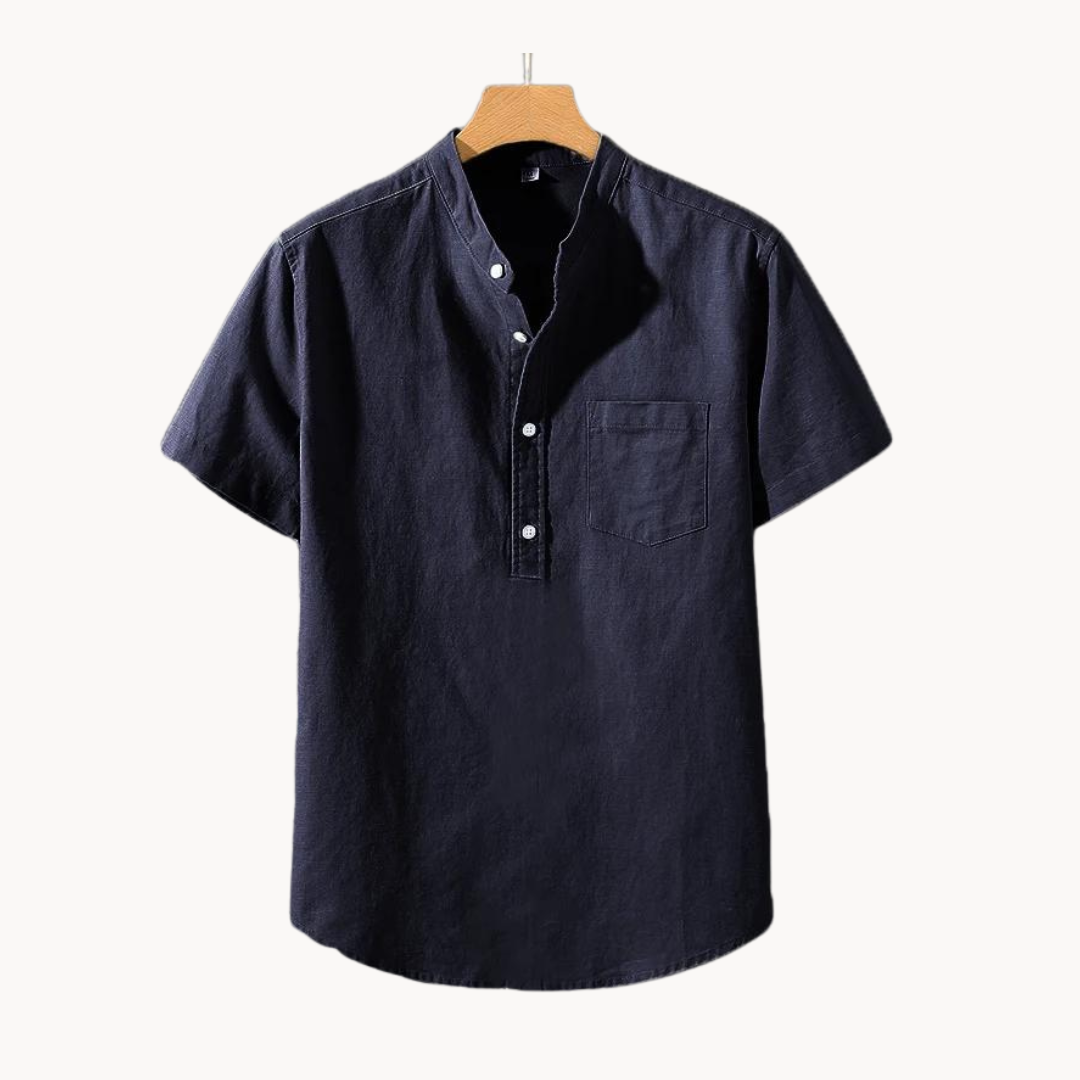 Demetrius - Baumwollleinen Poloshirt