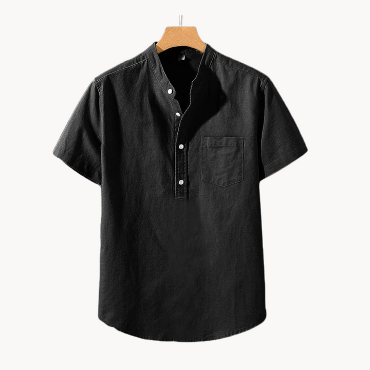 Demetrius - Baumwollleinen Poloshirt