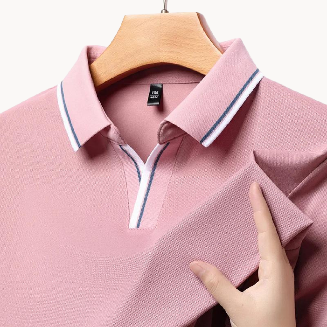 Floyd - Knopfloses Tipped Poloshirt