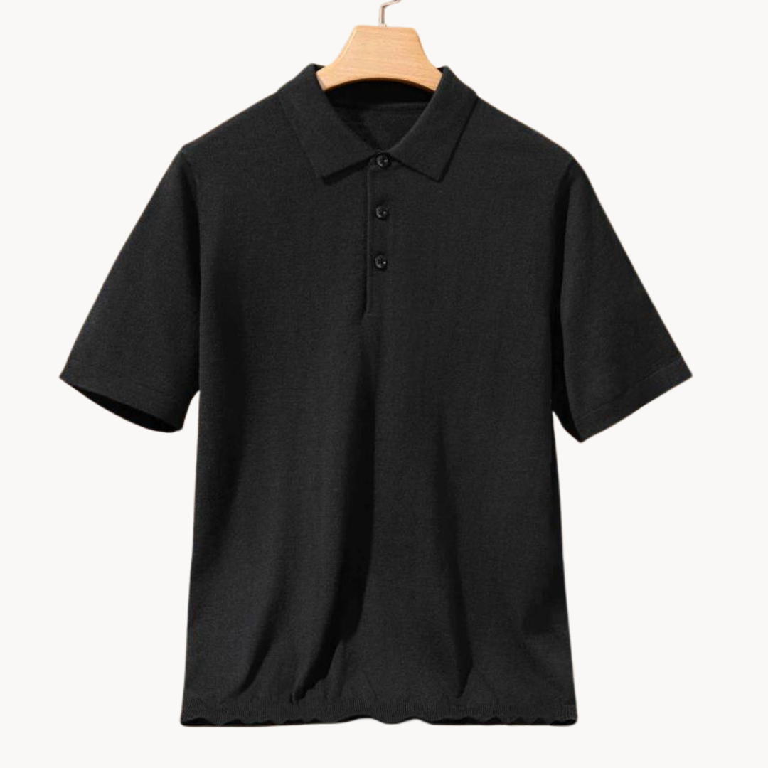 Damian - Merinowolle Poloshirt