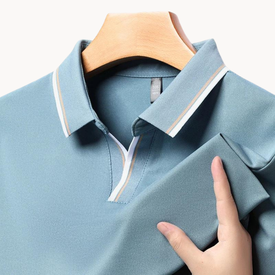 Floyd - Knopfloses Tipped Poloshirt