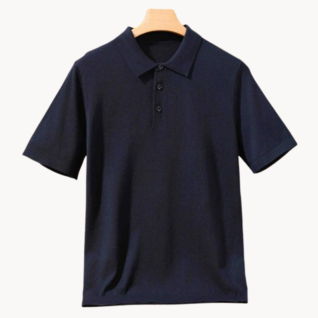 Damian - Merinowolle Poloshirt