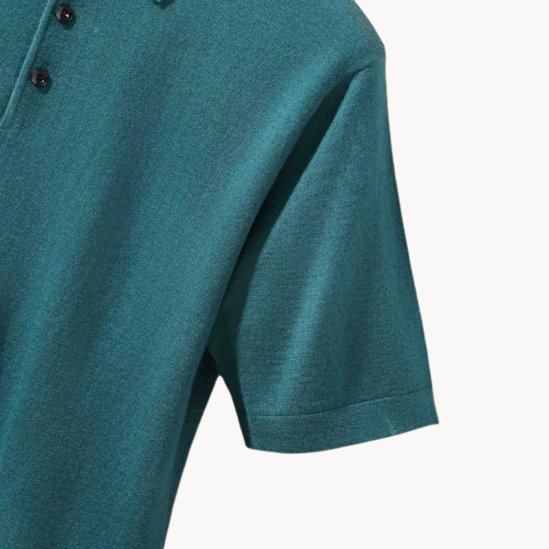 Damian - Merinowolle Poloshirt