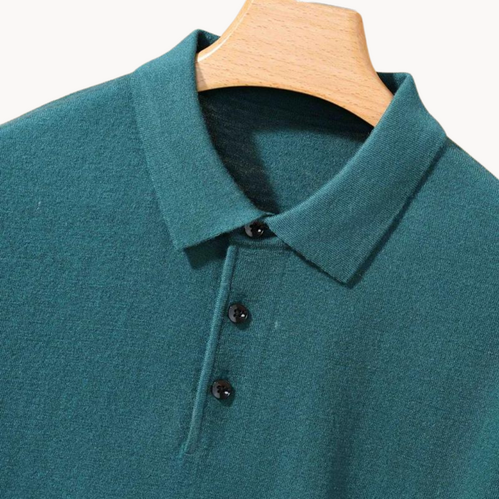 Damian - Merinowolle Poloshirt