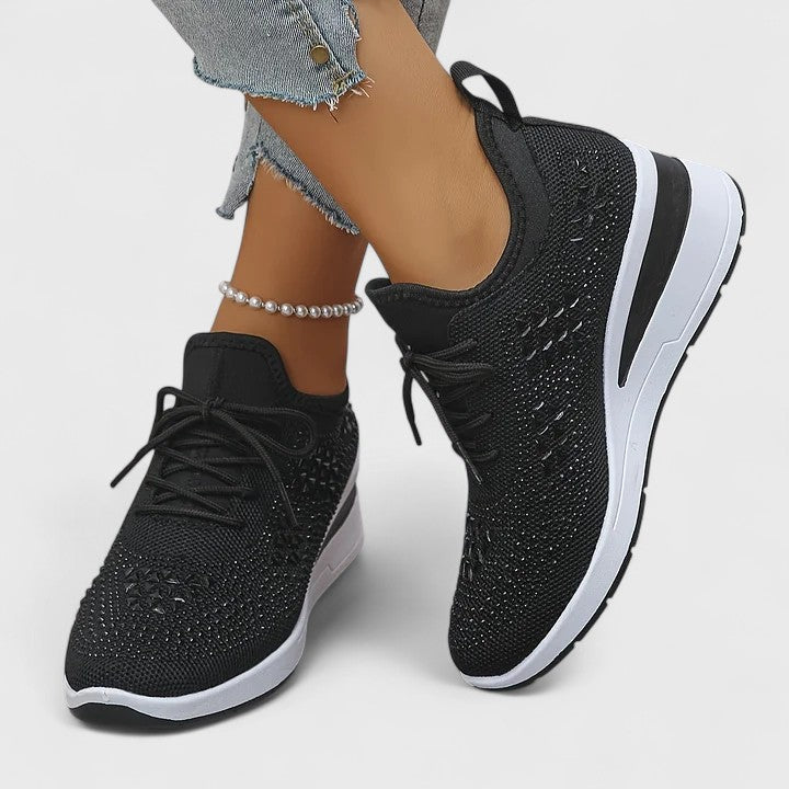 Viviane - Leichte orthopädische Sneaker mit glitzerndem Finish.