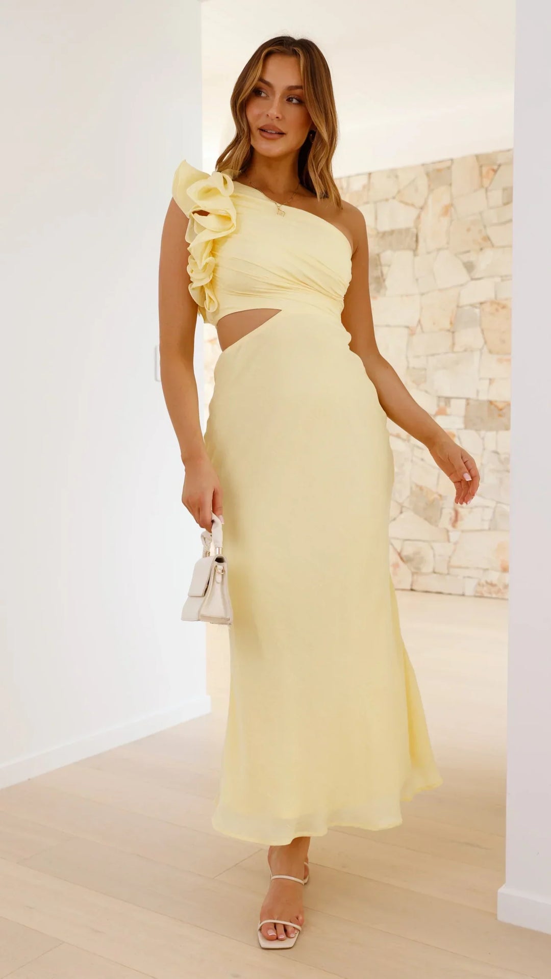 Blaire - Schulterfreies Maxikleid mit Aussparungen