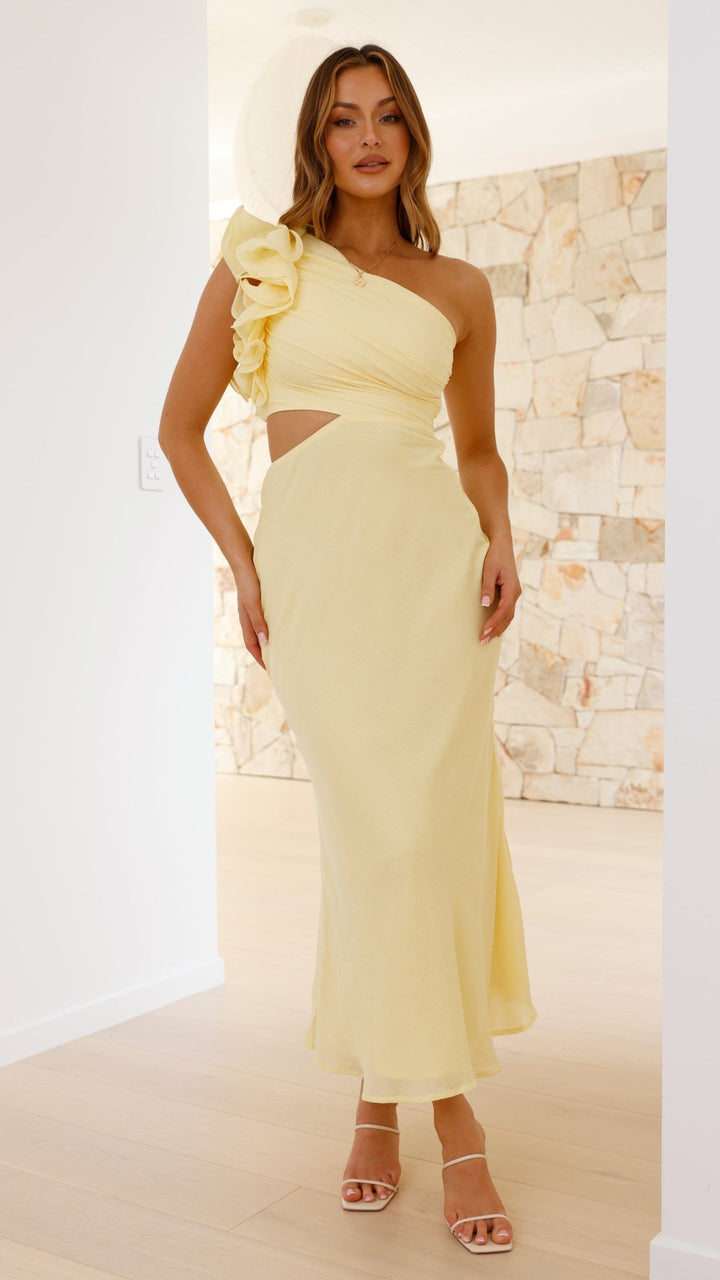 Blaire - Schulterfreies Maxikleid mit Aussparungen