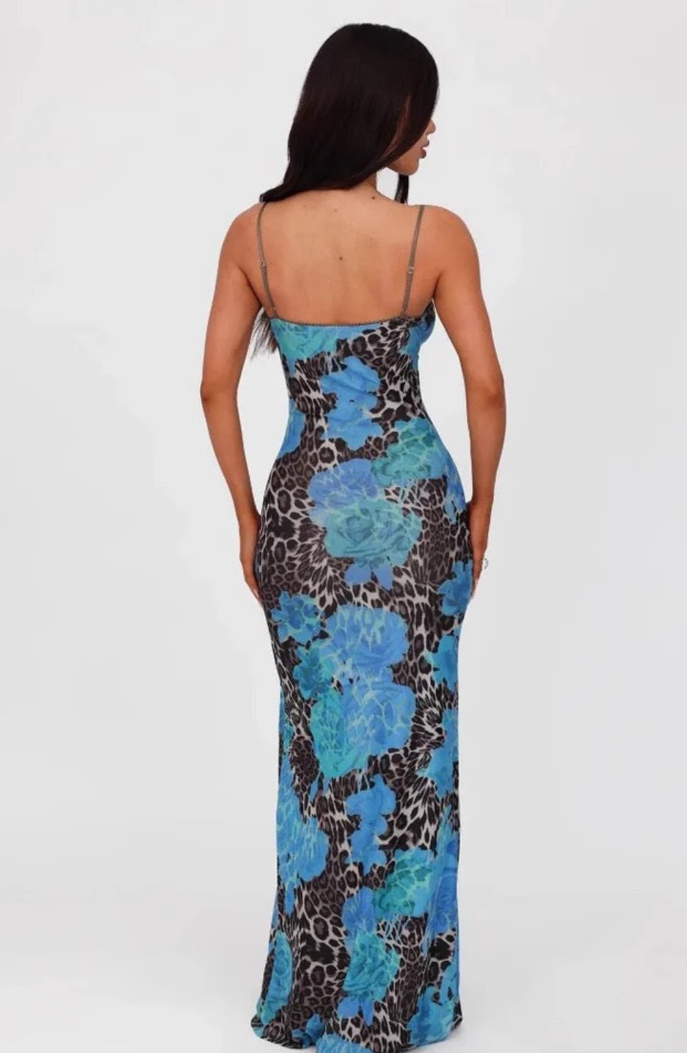 Hera - Blue Jaguar Maxi Dress