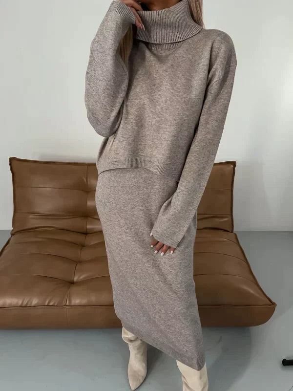 Rosie - Elegantes Pullover-Kleid Set