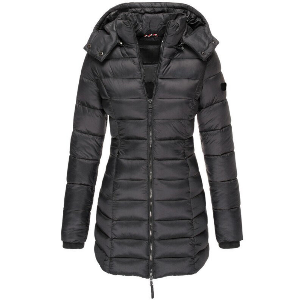 Elisa – Bequeme Daunenjacke mit Kapuze und Reißverschluss