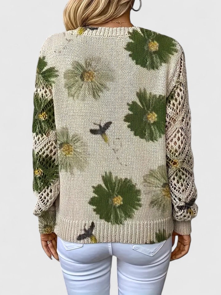 Beatrice – Geblümter Strickpullover