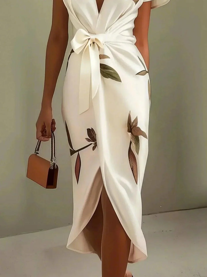 Amira - Satin-Wickelkleid