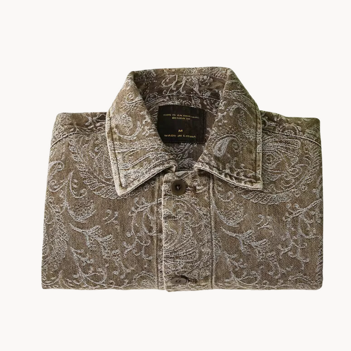 Bentley -  Luxuriöser Jacquard Jeanshemd