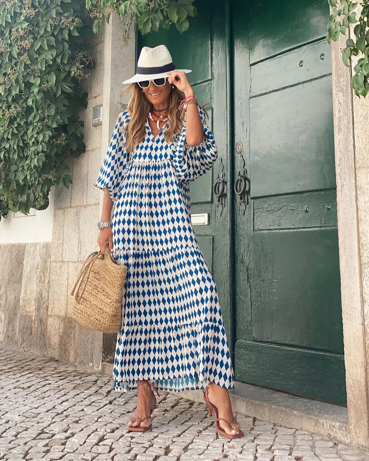 Elin - Bohemian Baumwoll-Maxikleid