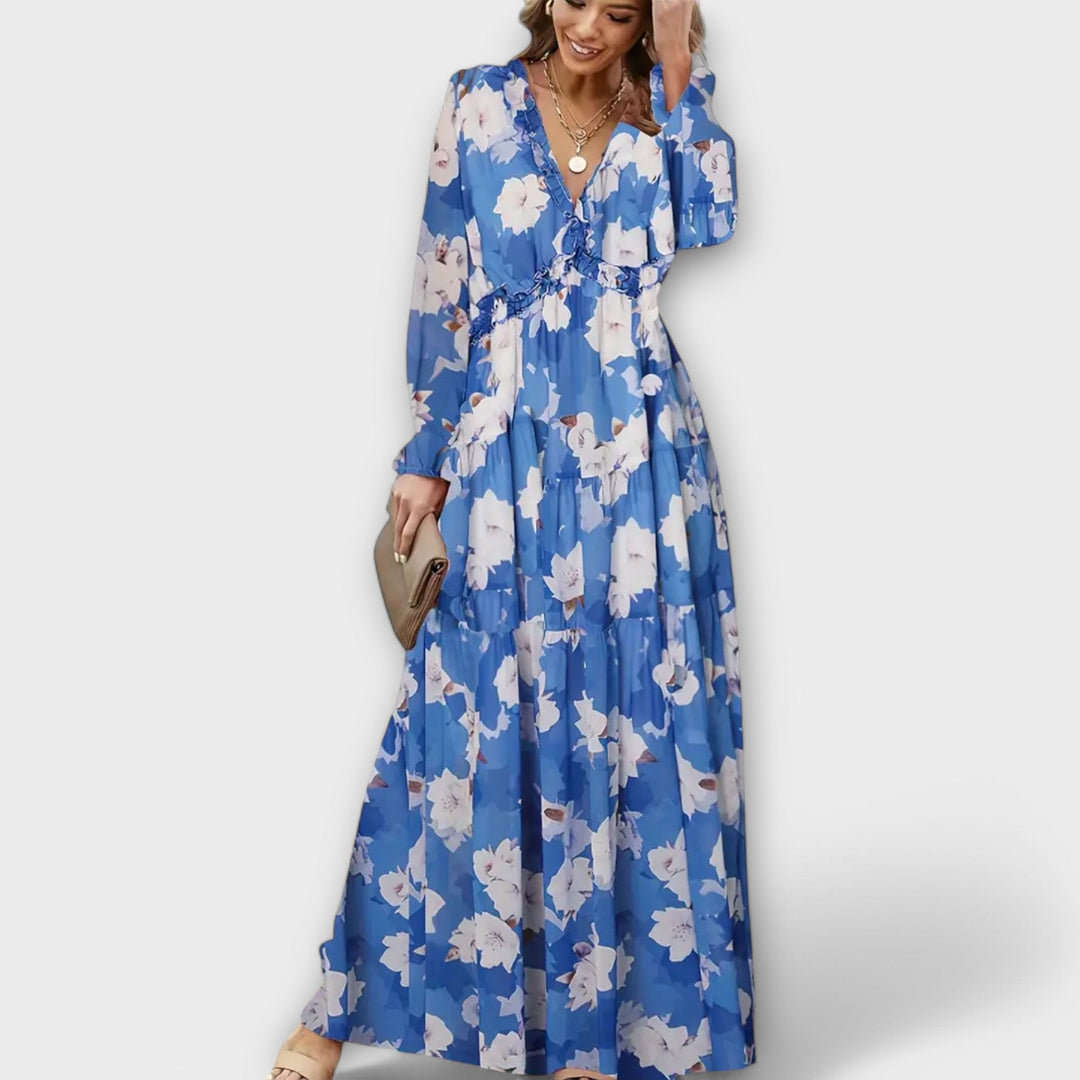 Rosalie - Elegantes Florales Maxikleid