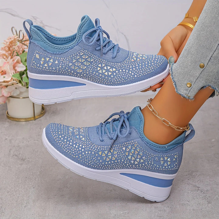 Viviane - Leichte orthopädische Sneaker mit glitzerndem Finish.