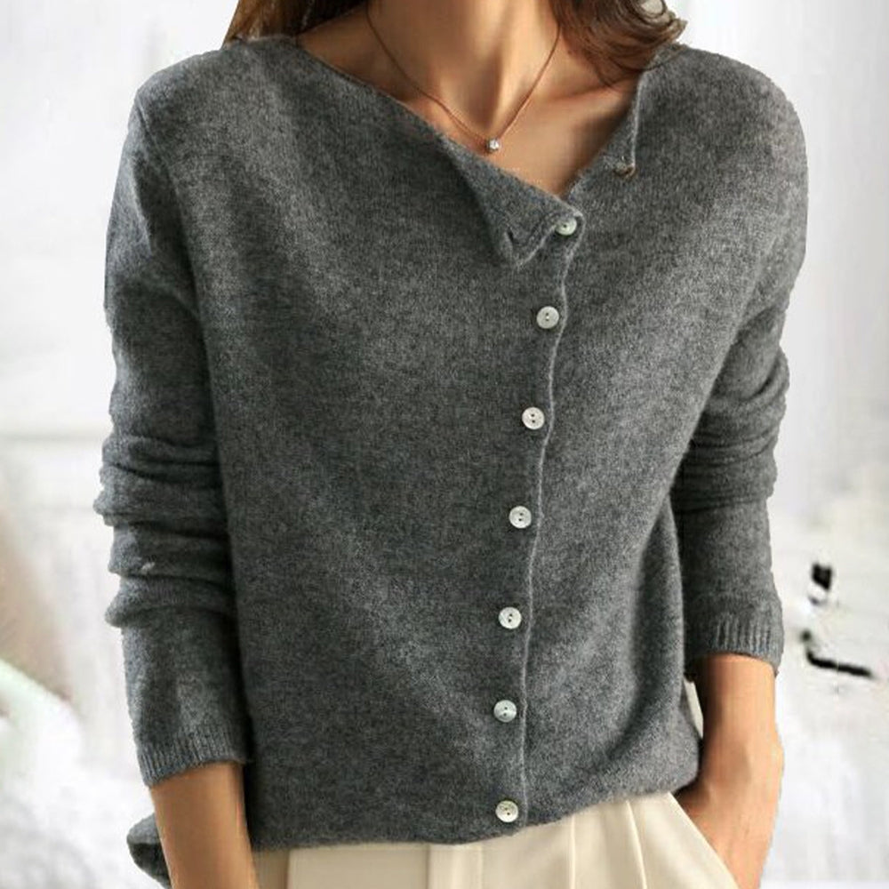 Kyra - Elegante Knopf-Strickjacke