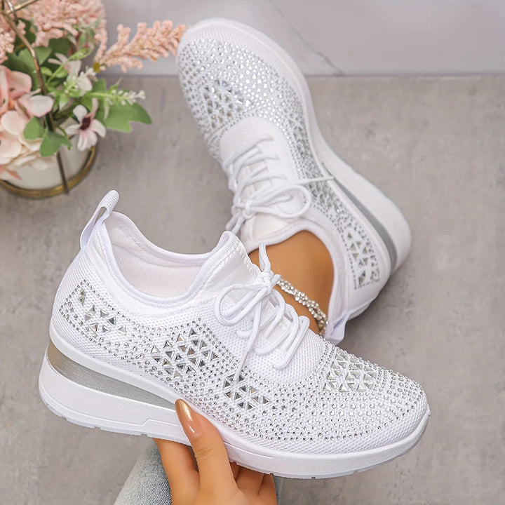 Viviane - Leichte orthopädische Sneaker mit glitzerndem Finish.