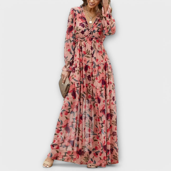 Rosalie - Elegantes Florales Maxikleid