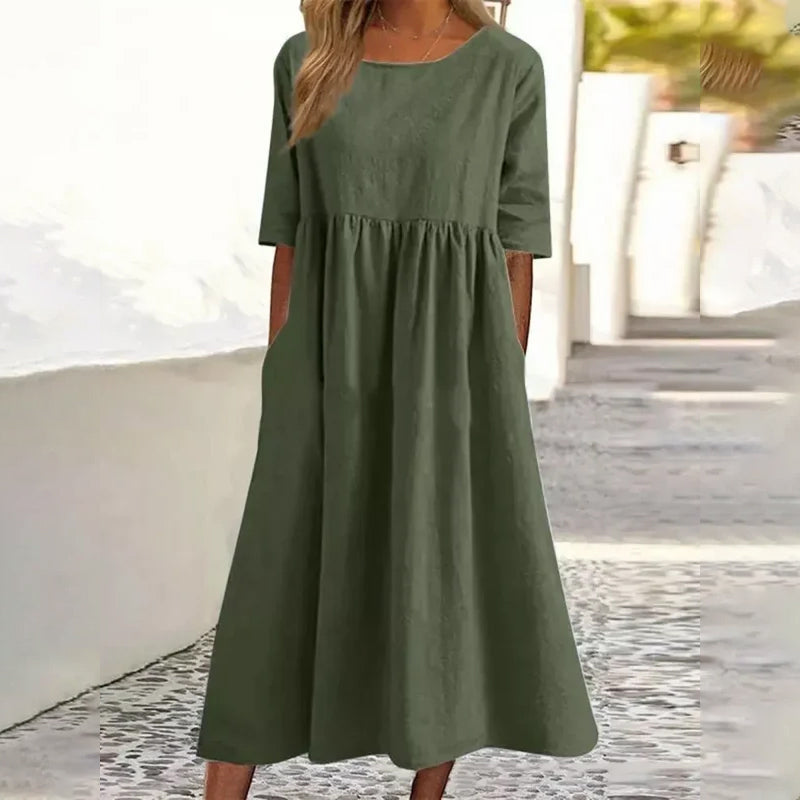 Sophie - Leinen- und Baumwollkleid
