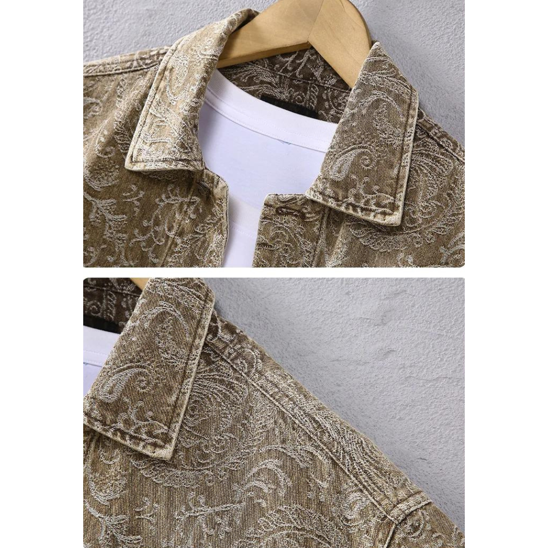 Bentley -  Luxuriöser Jacquard Jeanshemd