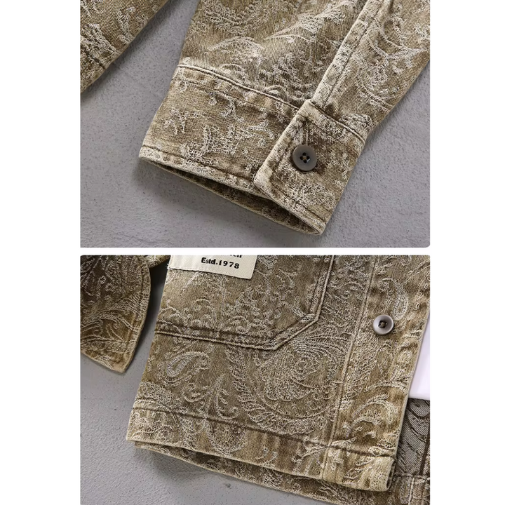 Bentley -  Luxuriöser Jacquard Jeanshemd