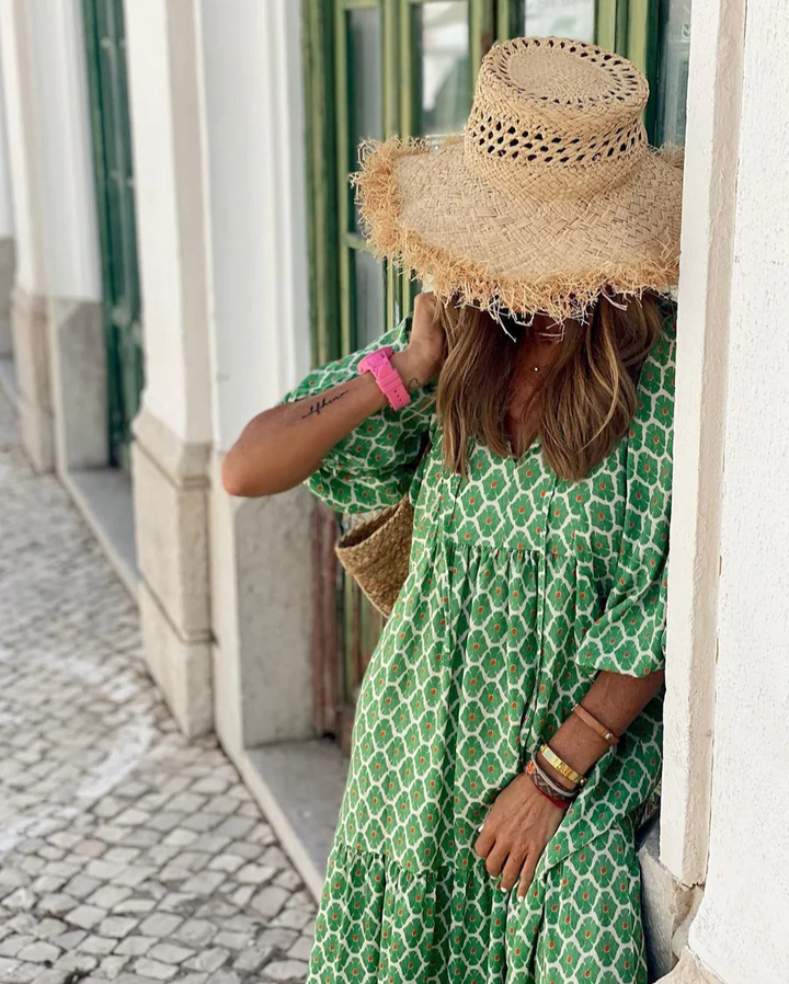 Elin - Bohemian Baumwoll-Maxikleid