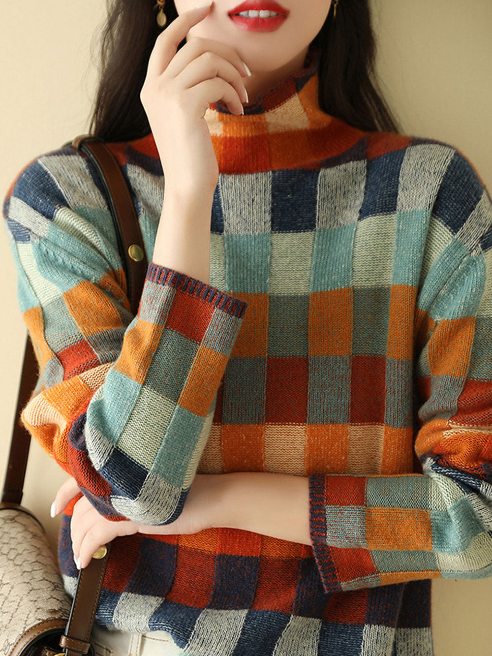 Caroline - Locker sitzender Rollkragenpullover