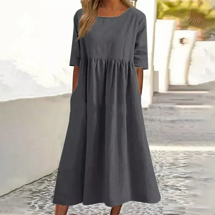 Sophie - Leinen- und Baumwollkleid