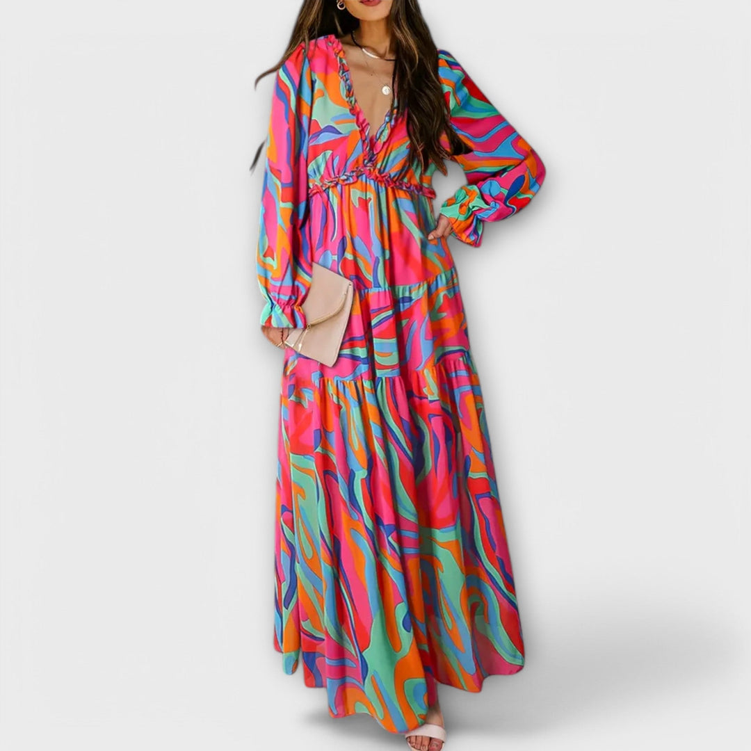 Rosalie - Elegantes Florales Maxikleid