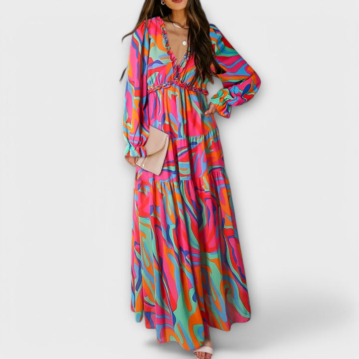 Rosalie - Elegantes Florales Maxikleid