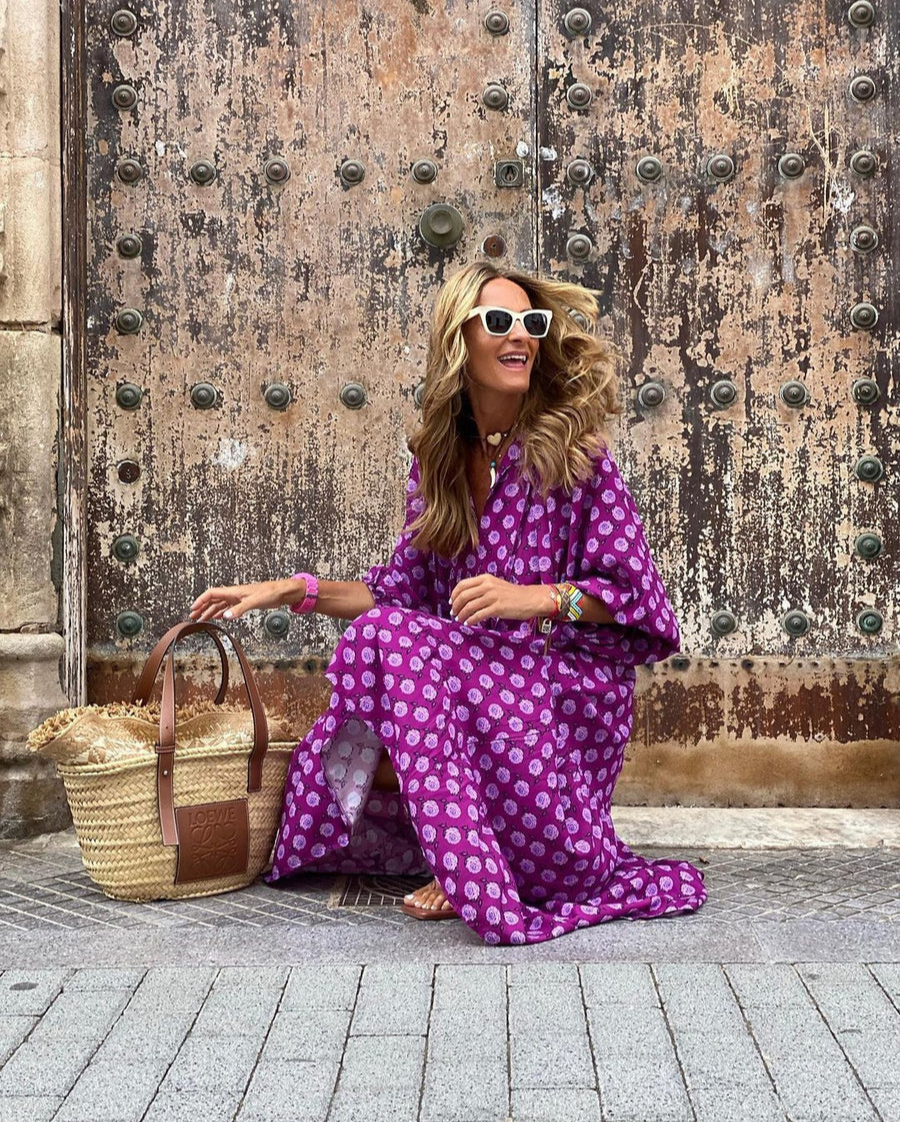 Elin - Bohemian Baumwoll-Maxikleid