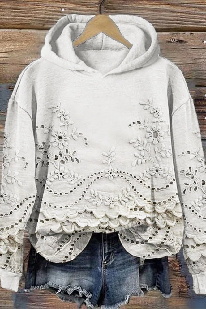 Nyssa - Kapuzensweatshirt in Pizzo Prato