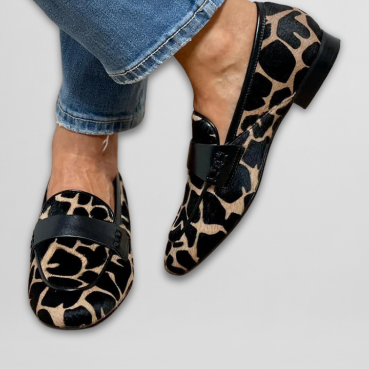Reine - Mokassins mit Animal-Print