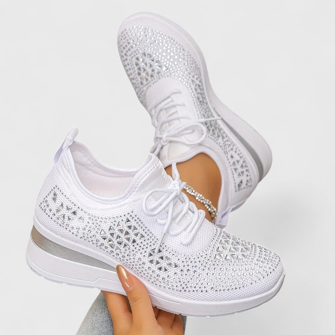 Viviane - Leichte orthopädische Sneaker mit glitzerndem Finish.