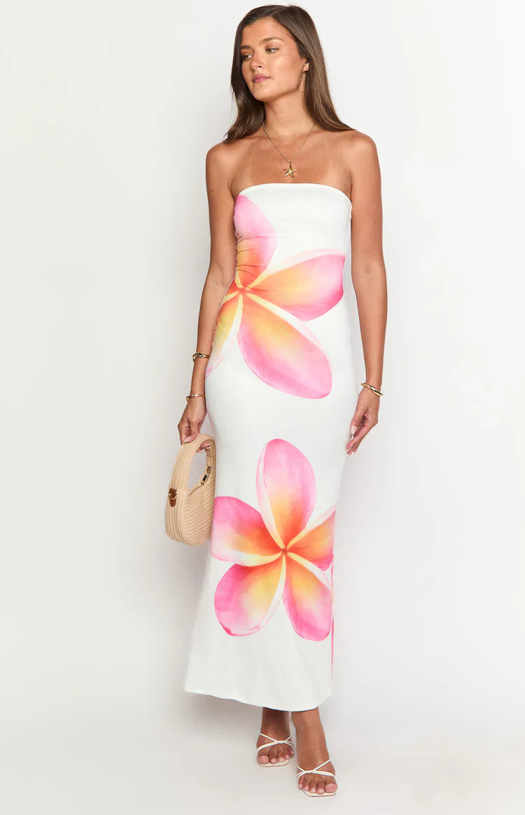 Arizona - Maxikleid aus floraler Mesh-Spitze