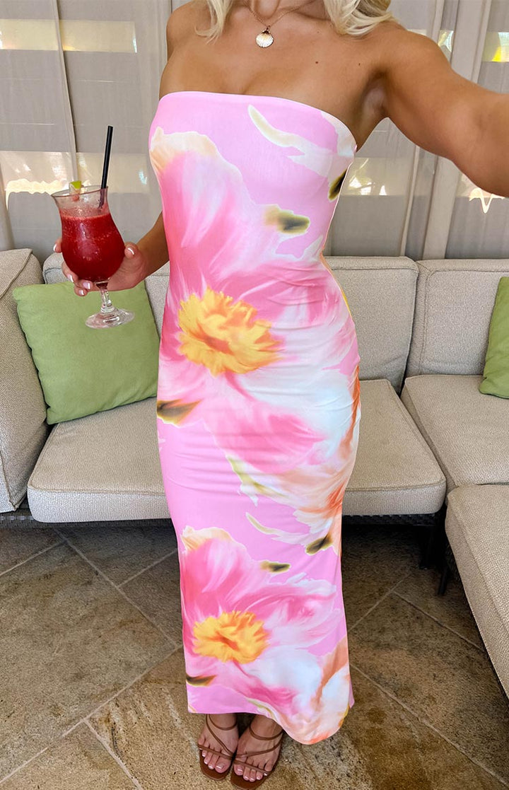 Arizona - Maxikleid aus floraler Mesh-Spitze