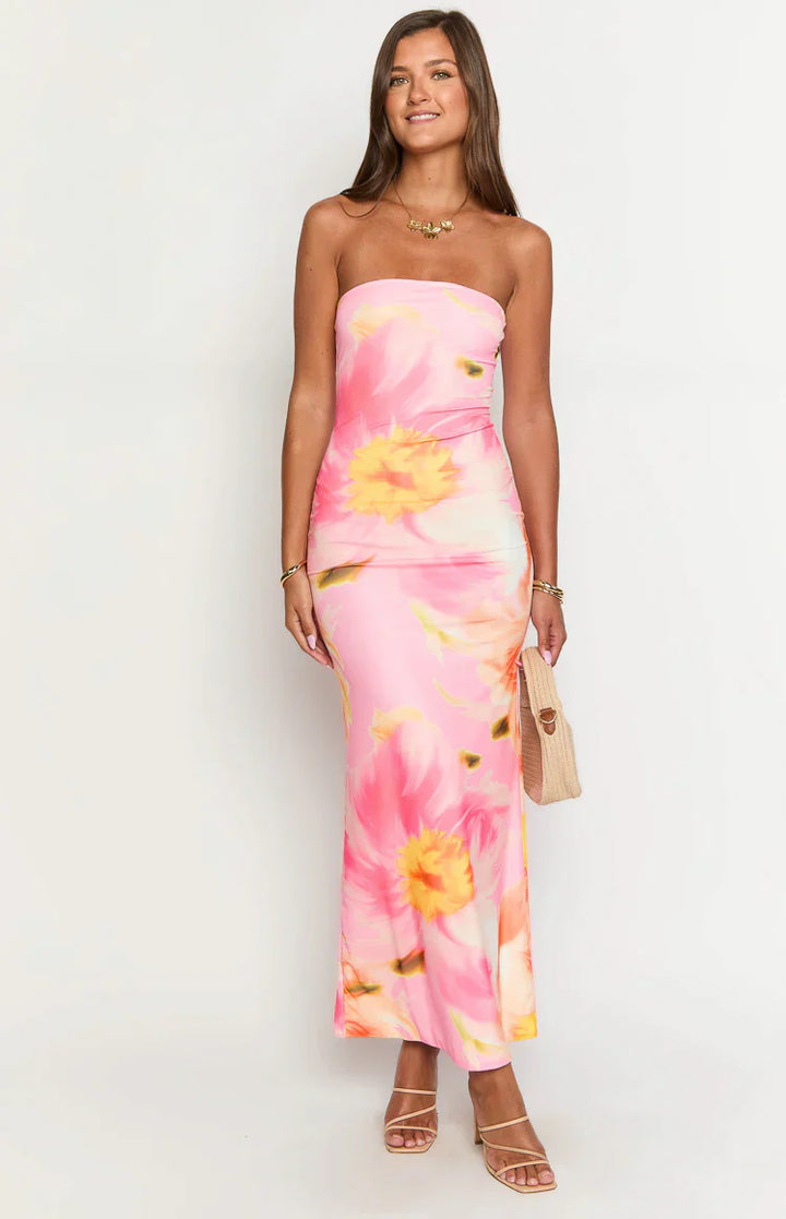 Arizona - Maxikleid aus floraler Mesh-Spitze