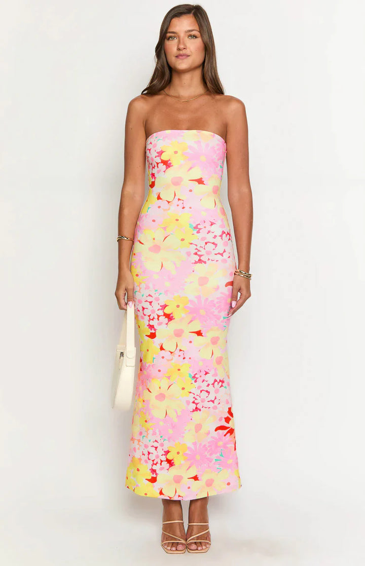 Arizona - Maxikleid aus floraler Mesh-Spitze